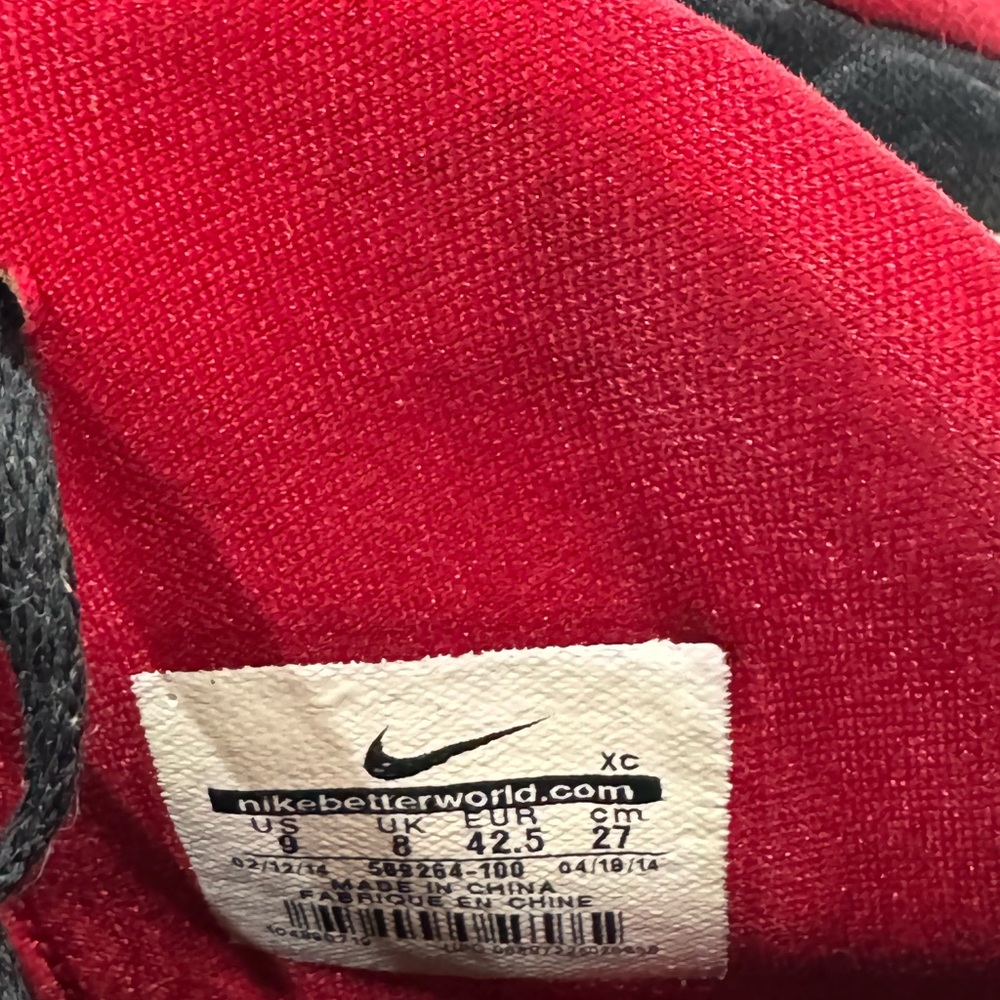 Nike Men's White, Red & Black High-Top Basketball Sneakers - Picture 3 of 5